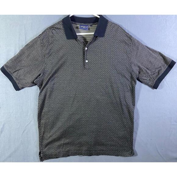 Vintage VTG Men’s Large BOBBY JONES PLAYERS Golf POLO SHIRT Navy Embroidered - Picture 2 of 9